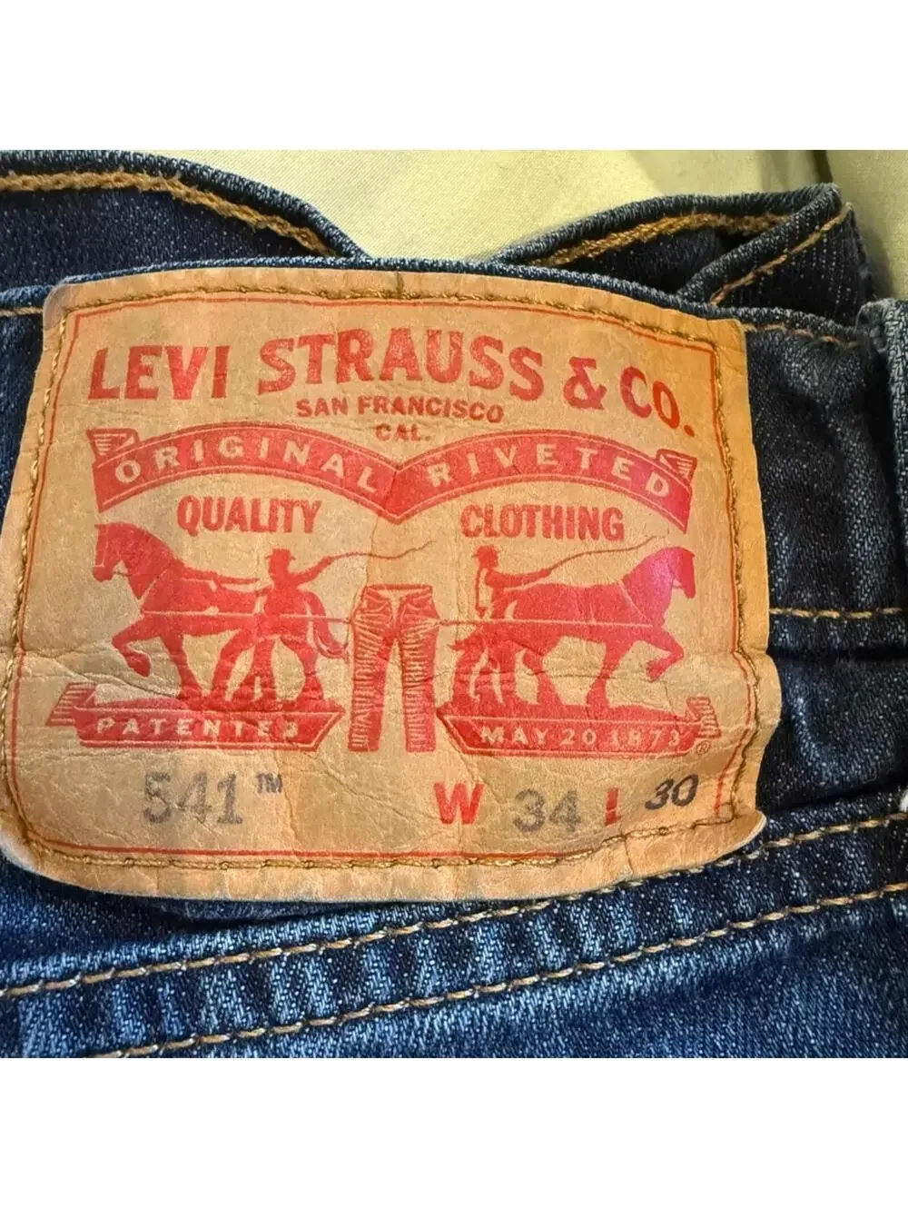 Levi's Blue Straight-Leg Jeans Classic Style 541 34x30
